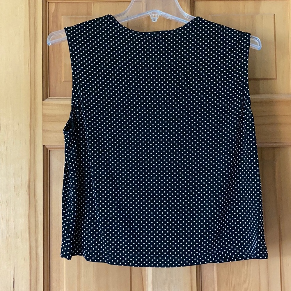 🔘Polka Dot Black/White Tank - Picture 3 of 3